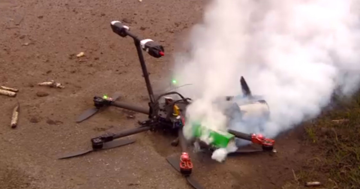 Drone crash